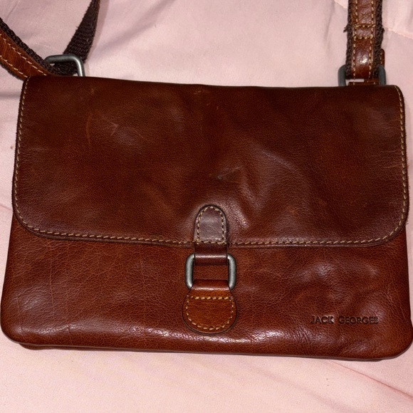 Jack Rogers Hand Stained Buffalo Leather Crossbody Bag - Picture 9 of 14